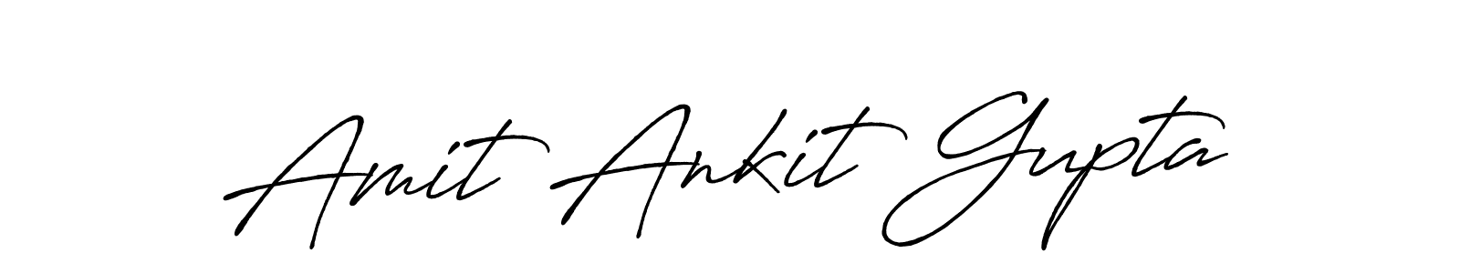 Use a signature maker to create a handwritten signature online. With this signature software, you can design (Antro_Vectra_Bolder) your own signature for name Amit Ankit Gupta. Amit Ankit Gupta signature style 7 images and pictures png