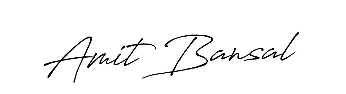 Use a signature maker to create a handwritten signature online. With this signature software, you can design (Antro_Vectra_Bolder) your own signature for name Amit Bansal. Amit Bansal signature style 7 images and pictures png