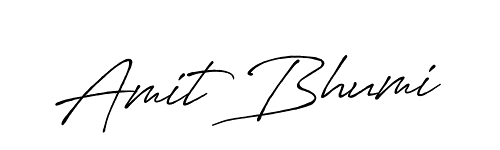 Make a beautiful signature design for name Amit Bhumi. With this signature (Antro_Vectra_Bolder) style, you can create a handwritten signature for free. Amit Bhumi signature style 7 images and pictures png