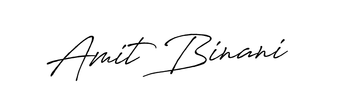 Make a beautiful signature design for name Amit Binani. With this signature (Antro_Vectra_Bolder) style, you can create a handwritten signature for free. Amit Binani signature style 7 images and pictures png