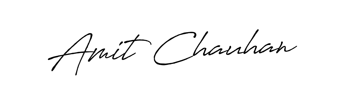 Create a beautiful signature design for name Amit Chauhan. With this signature (Antro_Vectra_Bolder) fonts, you can make a handwritten signature for free. Amit Chauhan signature style 7 images and pictures png