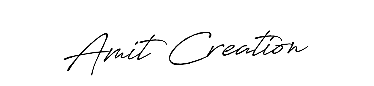 Design your own signature with our free online signature maker. With this signature software, you can create a handwritten (Antro_Vectra_Bolder) signature for name Amit Creation. Amit Creation signature style 7 images and pictures png