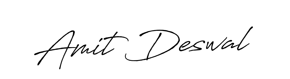 Make a beautiful signature design for name Amit Deswal. With this signature (Antro_Vectra_Bolder) style, you can create a handwritten signature for free. Amit Deswal signature style 7 images and pictures png