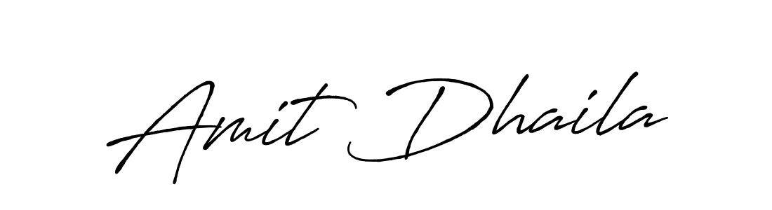 Create a beautiful signature design for name Amit Dhaila. With this signature (Antro_Vectra_Bolder) fonts, you can make a handwritten signature for free. Amit Dhaila signature style 7 images and pictures png