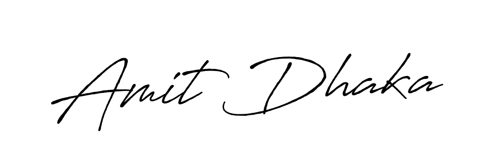 How to make Amit Dhaka name signature. Use Antro_Vectra_Bolder style for creating short signs online. This is the latest handwritten sign. Amit Dhaka signature style 7 images and pictures png