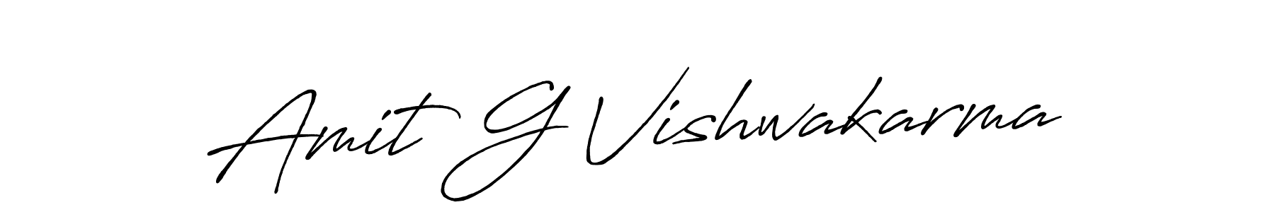 How to make Amit G Vishwakarma name signature. Use Antro_Vectra_Bolder style for creating short signs online. This is the latest handwritten sign. Amit G Vishwakarma signature style 7 images and pictures png