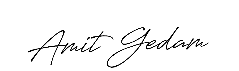 This is the best signature style for the Amit Gedam name. Also you like these signature font (Antro_Vectra_Bolder). Mix name signature. Amit Gedam signature style 7 images and pictures png