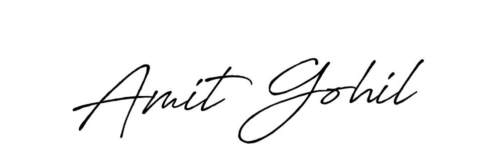 Make a beautiful signature design for name Amit Gohil. Use this online signature maker to create a handwritten signature for free. Amit Gohil signature style 7 images and pictures png