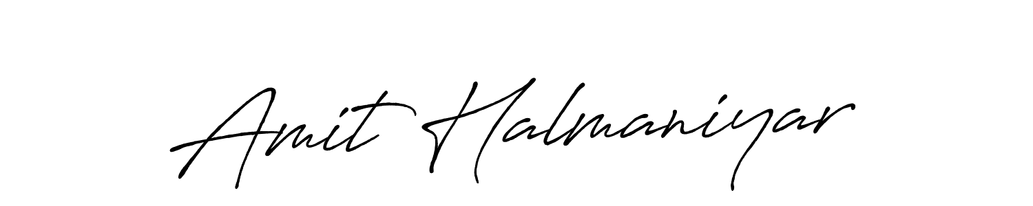 Also we have Amit Halmaniyar name is the best signature style. Create professional handwritten signature collection using Antro_Vectra_Bolder autograph style. Amit Halmaniyar signature style 7 images and pictures png