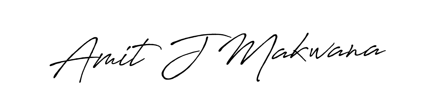 Use a signature maker to create a handwritten signature online. With this signature software, you can design (Antro_Vectra_Bolder) your own signature for name Amit J Makwana. Amit J Makwana signature style 7 images and pictures png