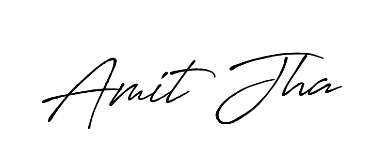 Use a signature maker to create a handwritten signature online. With this signature software, you can design (Antro_Vectra_Bolder) your own signature for name Amit Jha. Amit Jha signature style 7 images and pictures png