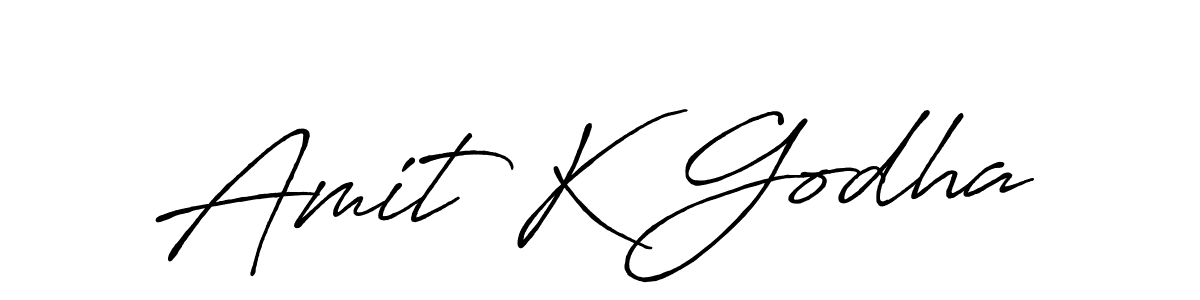 Also You can easily find your signature by using the search form. We will create Amit K Godha name handwritten signature images for you free of cost using Antro_Vectra_Bolder sign style. Amit K Godha signature style 7 images and pictures png