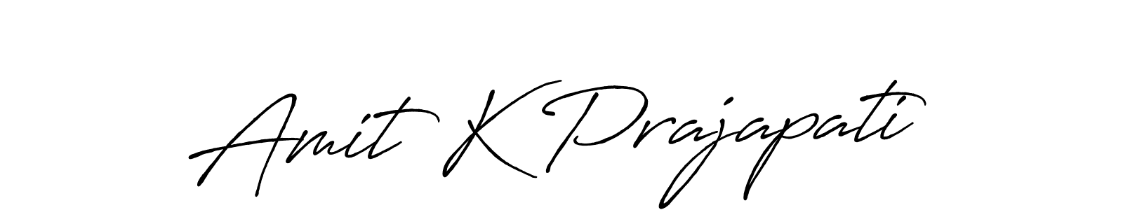 Create a beautiful signature design for name Amit K Prajapati. With this signature (Antro_Vectra_Bolder) fonts, you can make a handwritten signature for free. Amit K Prajapati signature style 7 images and pictures png