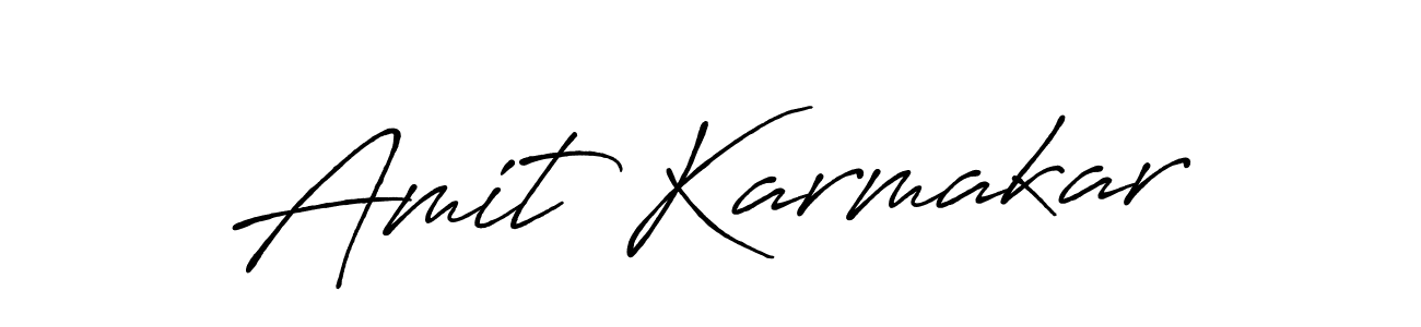 Make a beautiful signature design for name Amit Karmakar. With this signature (Antro_Vectra_Bolder) style, you can create a handwritten signature for free. Amit Karmakar signature style 7 images and pictures png