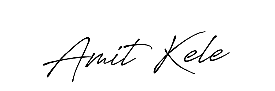 How to make Amit Kele name signature. Use Antro_Vectra_Bolder style for creating short signs online. This is the latest handwritten sign. Amit Kele signature style 7 images and pictures png