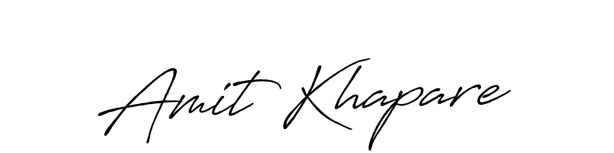 Create a beautiful signature design for name Amit Khapare. With this signature (Antro_Vectra_Bolder) fonts, you can make a handwritten signature for free. Amit Khapare signature style 7 images and pictures png