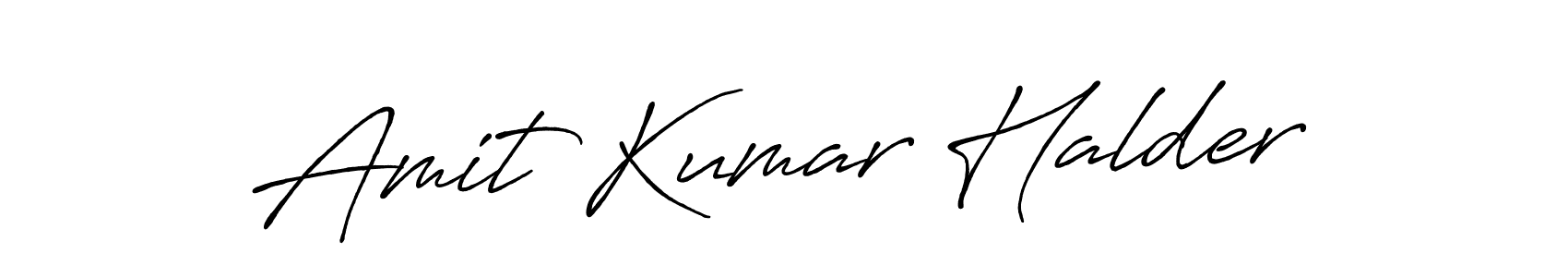 Create a beautiful signature design for name Amit Kumar Halder. With this signature (Antro_Vectra_Bolder) fonts, you can make a handwritten signature for free. Amit Kumar Halder signature style 7 images and pictures png