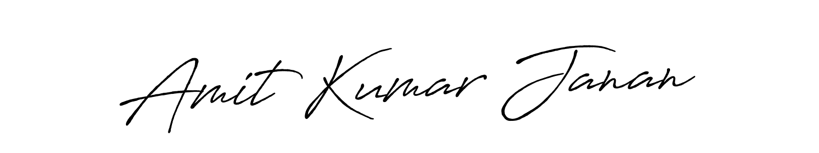 Make a beautiful signature design for name Amit Kumar Janan. With this signature (Antro_Vectra_Bolder) style, you can create a handwritten signature for free. Amit Kumar Janan signature style 7 images and pictures png