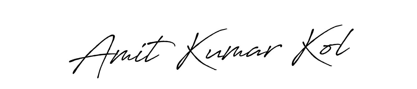 Make a beautiful signature design for name Amit Kumar Kol. With this signature (Antro_Vectra_Bolder) style, you can create a handwritten signature for free. Amit Kumar Kol signature style 7 images and pictures png