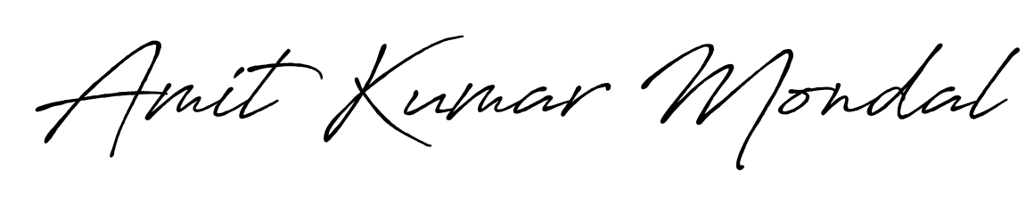 Download transparent PNG signature for name Amit Kumar Mondal styled with Antro_Vectra_Bolder font. Ready to paste directly into PDF and Word agreements. Amit Kumar Mondal signature style 7 images and pictures png