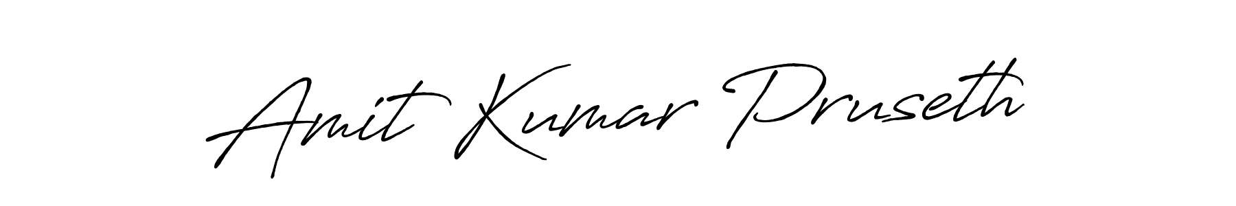 Create a beautiful signature design for name Amit Kumar Pruseth. With this signature (Antro_Vectra_Bolder) fonts, you can make a handwritten signature for free. Amit Kumar Pruseth signature style 7 images and pictures png