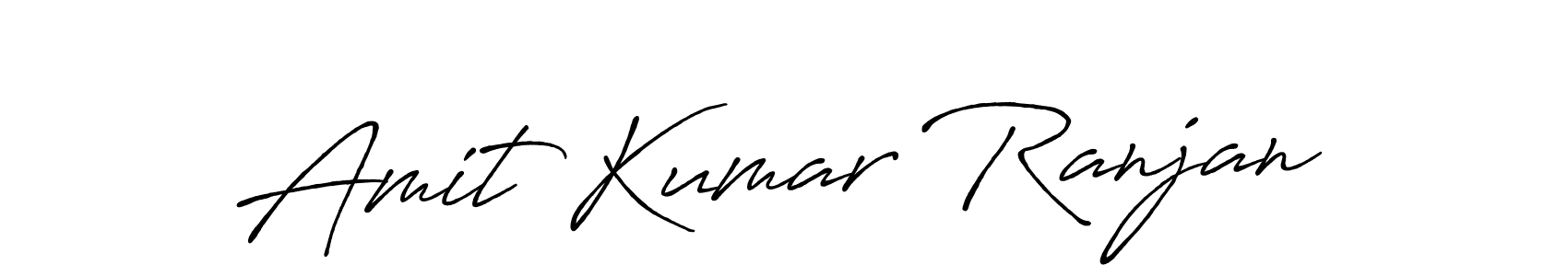 How to make Amit Kumar Ranjan name signature. Use Antro_Vectra_Bolder style for creating short signs online. This is the latest handwritten sign. Amit Kumar Ranjan signature style 7 images and pictures png