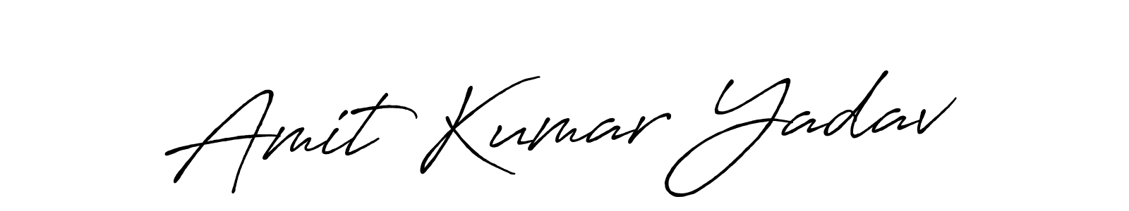 Create a beautiful signature design for name Amit Kumar Yadav. With this signature (Antro_Vectra_Bolder) fonts, you can make a handwritten signature for free. Amit Kumar Yadav signature style 7 images and pictures png