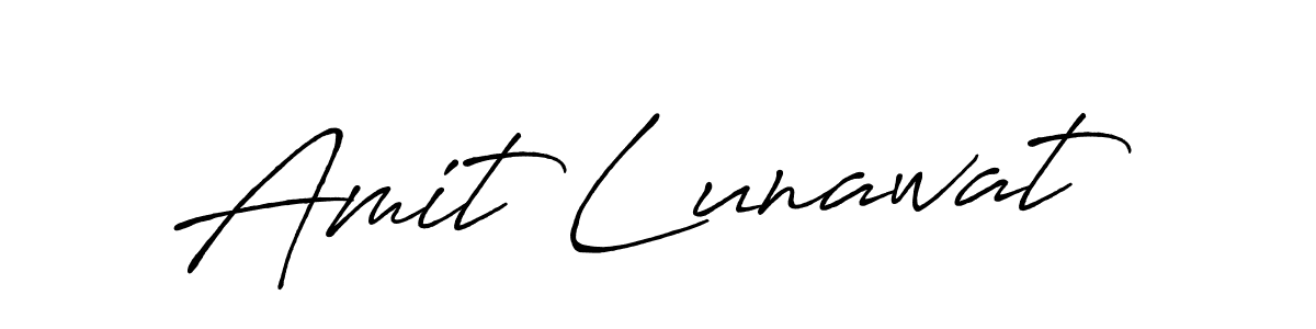 Also You can easily find your signature by using the search form. We will create Amit Lunawat name handwritten signature images for you free of cost using Antro_Vectra_Bolder sign style. Amit Lunawat signature style 7 images and pictures png