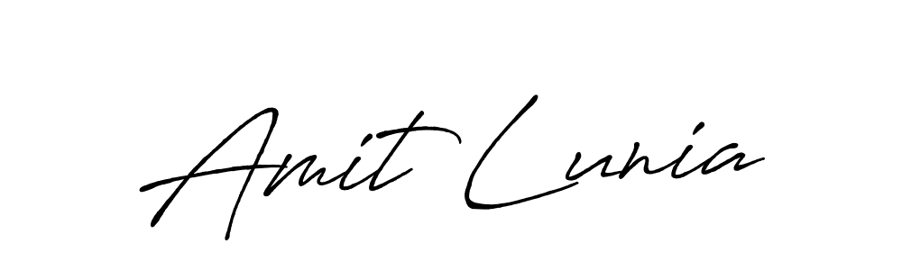 if you are searching for the best signature style for your name Amit Lunia. so please give up your signature search. here we have designed multiple signature styles  using Antro_Vectra_Bolder. Amit Lunia signature style 7 images and pictures png