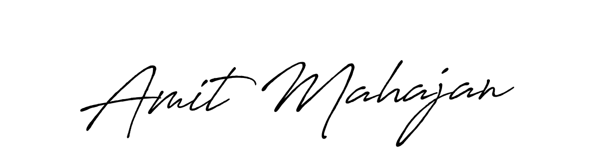 Make a beautiful signature design for name Amit Mahajan. With this signature (Antro_Vectra_Bolder) style, you can create a handwritten signature for free. Amit Mahajan signature style 7 images and pictures png