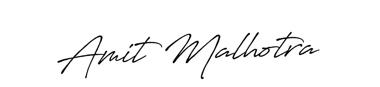 Use a signature maker to create a handwritten signature online. With this signature software, you can design (Antro_Vectra_Bolder) your own signature for name Amit Malhotra. Amit Malhotra signature style 7 images and pictures png