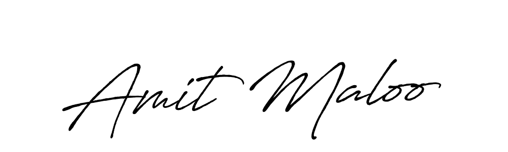 Design your own signature with our free online signature maker. With this signature software, you can create a handwritten (Antro_Vectra_Bolder) signature for name Amit Maloo. Amit Maloo signature style 7 images and pictures png