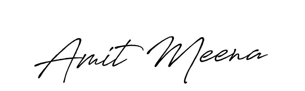 The best way (Antro_Vectra_Bolder) to make a short signature is to pick only two or three words in your name. The name Amit Meena include a total of six letters. For converting this name. Amit Meena signature style 7 images and pictures png