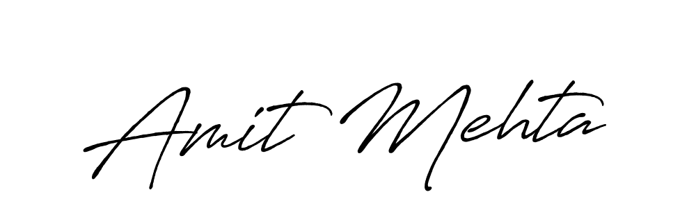 Also You can easily find your signature by using the search form. We will create Amit Mehta name handwritten signature images for you free of cost using Antro_Vectra_Bolder sign style. Amit Mehta signature style 7 images and pictures png