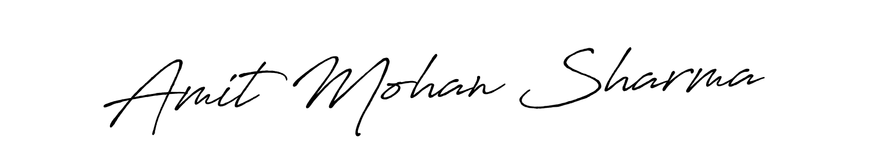 How to make Amit Mohan Sharma signature? Antro_Vectra_Bolder is a professional autograph style. Create handwritten signature for Amit Mohan Sharma name. Amit Mohan Sharma signature style 7 images and pictures png