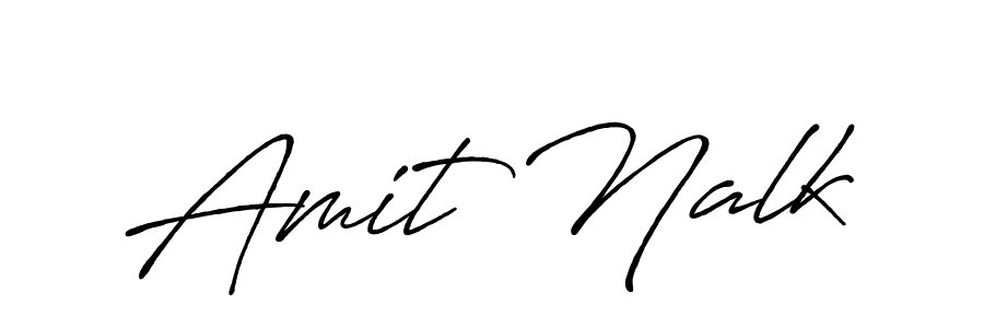 Create a beautiful signature design for name Amit Nalk. With this signature (Antro_Vectra_Bolder) fonts, you can make a handwritten signature for free. Amit Nalk signature style 7 images and pictures png