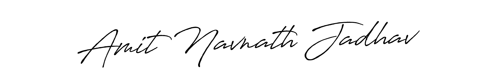 How to make Amit Navnath Jadhav name signature. Use Antro_Vectra_Bolder style for creating short signs online. This is the latest handwritten sign. Amit Navnath Jadhav signature style 7 images and pictures png