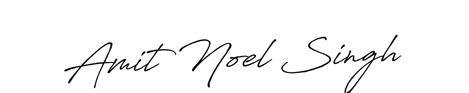 How to make Amit Noel Singh name signature. Use Antro_Vectra_Bolder style for creating short signs online. This is the latest handwritten sign. Amit Noel Singh signature style 7 images and pictures png