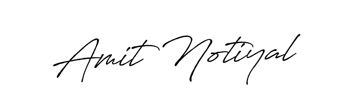 Also we have Amit Notiyal name is the best signature style. Create professional handwritten signature collection using Antro_Vectra_Bolder autograph style. Amit Notiyal signature style 7 images and pictures png