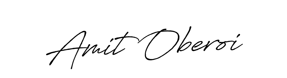 Amit Oberoi stylish signature style. Best Handwritten Sign (Antro_Vectra_Bolder) for my name. Handwritten Signature Collection Ideas for my name Amit Oberoi. Amit Oberoi signature style 7 images and pictures png