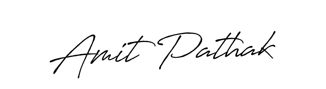 How to make Amit Pathak name signature. Use Antro_Vectra_Bolder style for creating short signs online. This is the latest handwritten sign. Amit Pathak signature style 7 images and pictures png