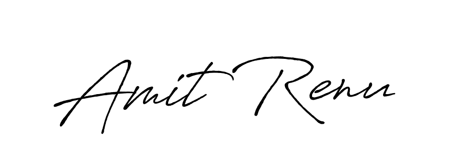 Design your own signature with our free online signature maker. With this signature software, you can create a handwritten (Antro_Vectra_Bolder) signature for name Amit Renu. Amit Renu signature style 7 images and pictures png