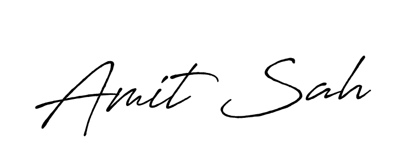 Design your own signature with our free online signature maker. With this signature software, you can create a handwritten (Antro_Vectra_Bolder) signature for name Amit Sah. Amit Sah signature style 7 images and pictures png