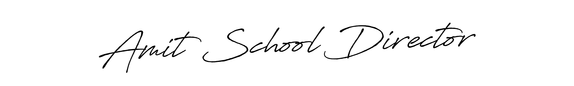 Also You can easily find your signature by using the search form. We will create Amit School Director name handwritten signature images for you free of cost using Antro_Vectra_Bolder sign style. Amit School Director signature style 7 images and pictures png