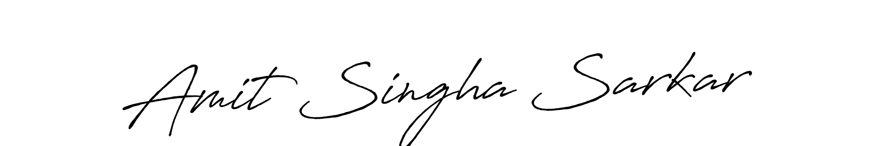 Make a beautiful signature design for name Amit Singha Sarkar. With this signature (Antro_Vectra_Bolder) style, you can create a handwritten signature for free. Amit Singha Sarkar signature style 7 images and pictures png