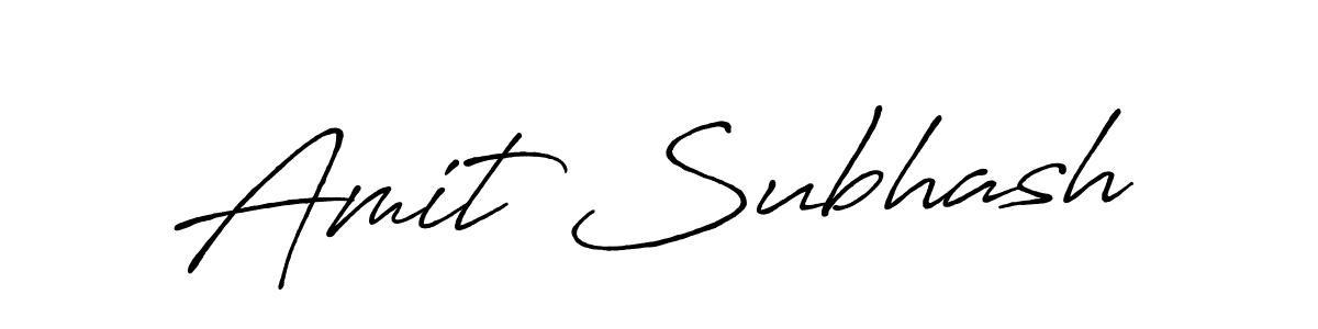 Create a beautiful signature design for name Amit Subhash. With this signature (Antro_Vectra_Bolder) fonts, you can make a handwritten signature for free. Amit Subhash signature style 7 images and pictures png