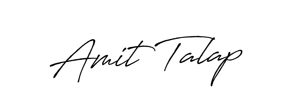 How to make Amit Talap name signature. Use Antro_Vectra_Bolder style for creating short signs online. This is the latest handwritten sign. Amit Talap signature style 7 images and pictures png