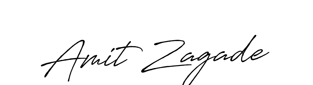 Make a beautiful signature design for name Amit Zagade. With this signature (Antro_Vectra_Bolder) style, you can create a handwritten signature for free. Amit Zagade signature style 7 images and pictures png