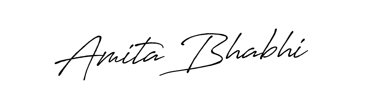 Amita Bhabhi stylish signature style. Best Handwritten Sign (Antro_Vectra_Bolder) for my name. Handwritten Signature Collection Ideas for my name Amita Bhabhi. Amita Bhabhi signature style 7 images and pictures png