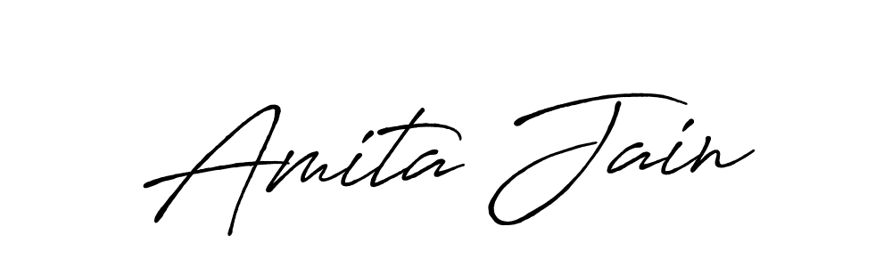 How to make Amita Jain signature? Antro_Vectra_Bolder is a professional autograph style. Create handwritten signature for Amita Jain name. Amita Jain signature style 7 images and pictures png